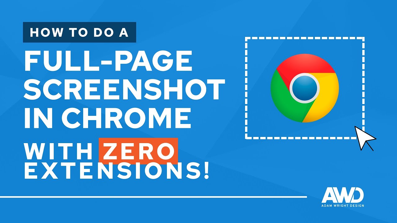 How to Do a Full Page Screenshot in Chrome with NO Extensions