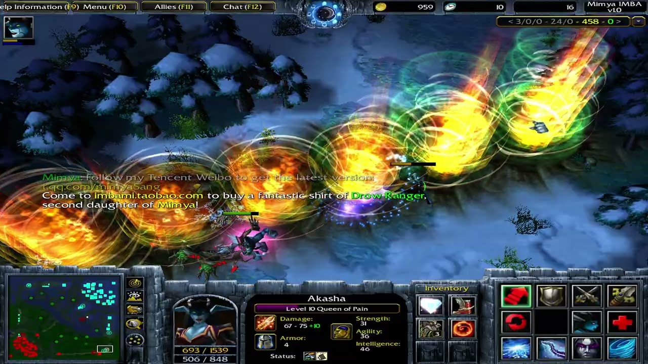 Dota Imba Mimya AI: Akasha, the Queen of Pain + Bonus skill: Crystal Nova