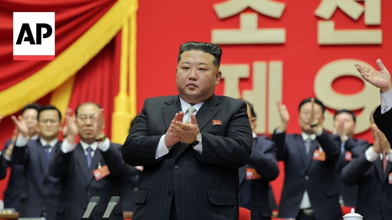 North Korea's Kim Jong Un attends the ruling Workers' Party meeting