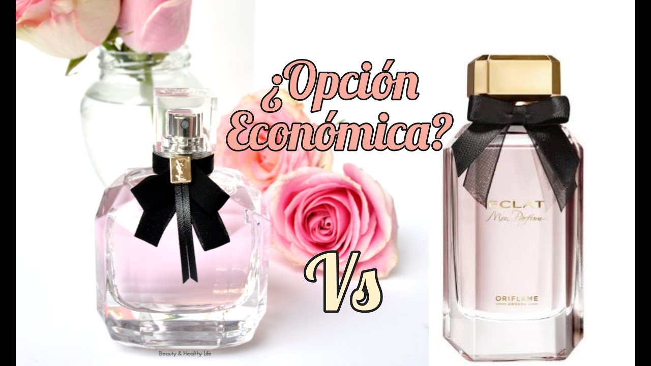 Opción económica de Mon París EDP de YSL. Eclat Mon París de Oriflame.
