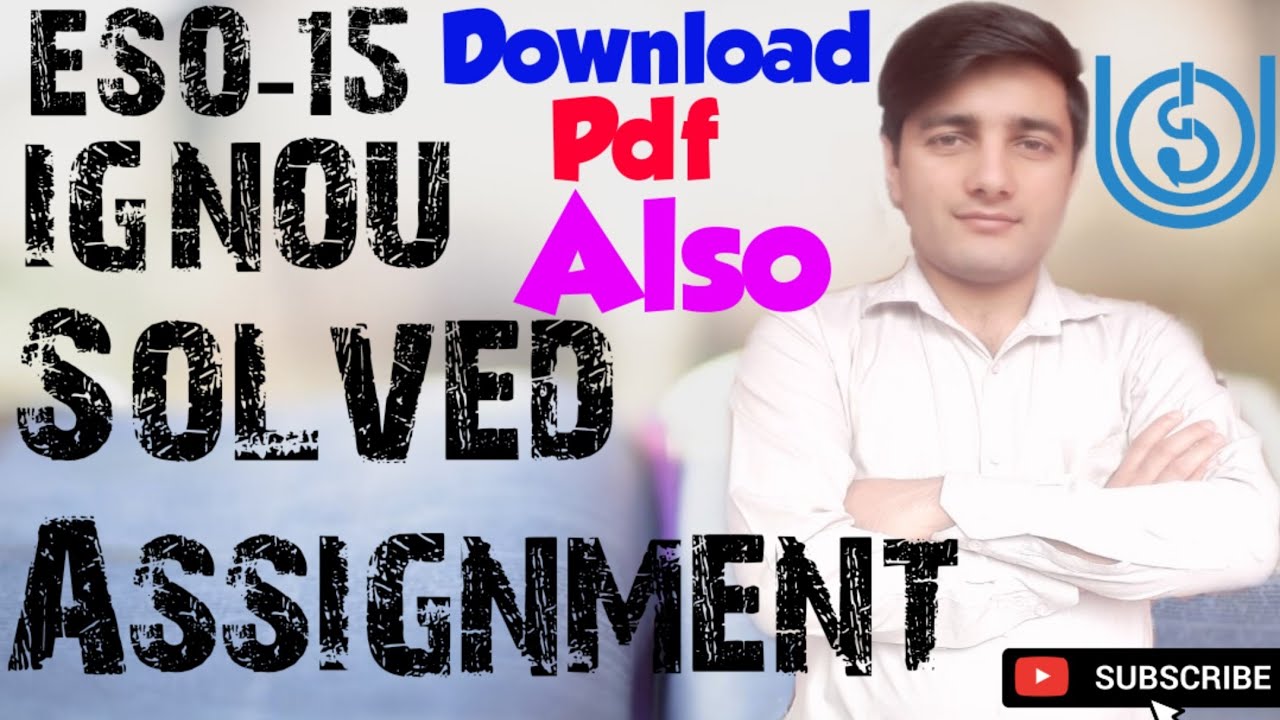 SOLVED 👌ASSIGNMENT👌 ESO-15  OF IGNOU /2020/#IGNOU/#ESO-15