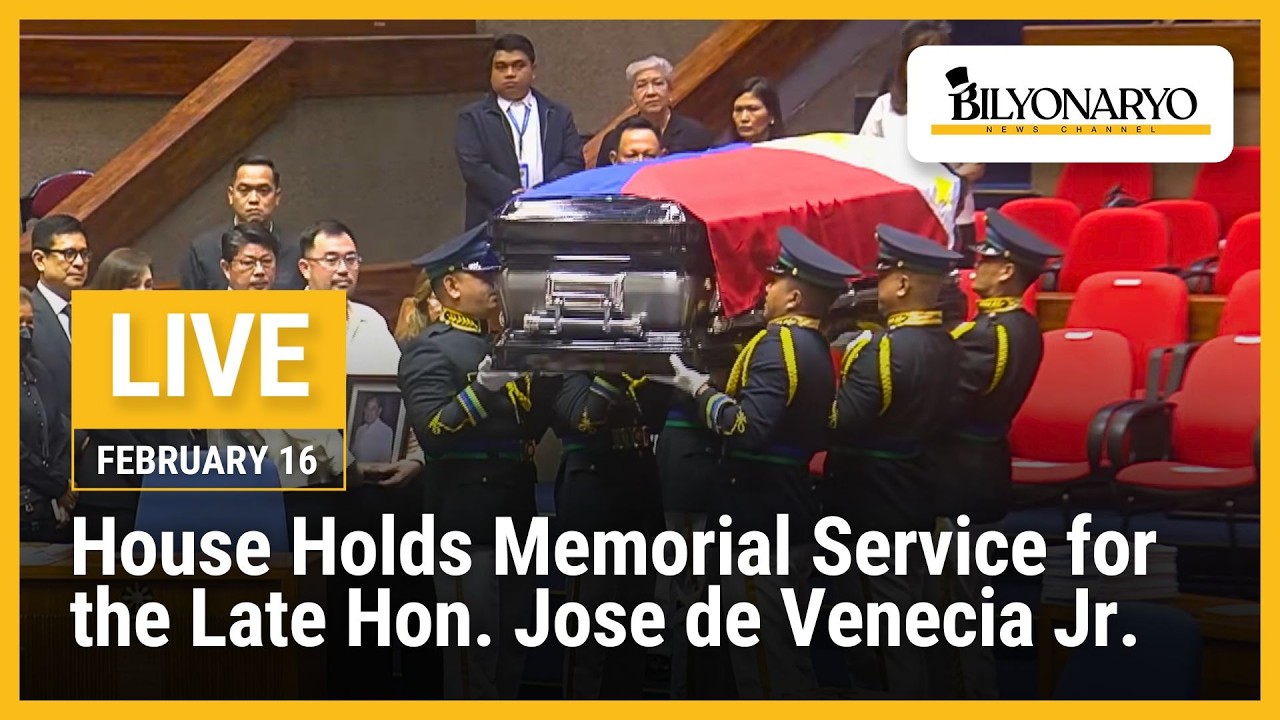LIVE: The House of Representatives holds a Memorial Service for the late Hon. Jose de Venecia Jr.