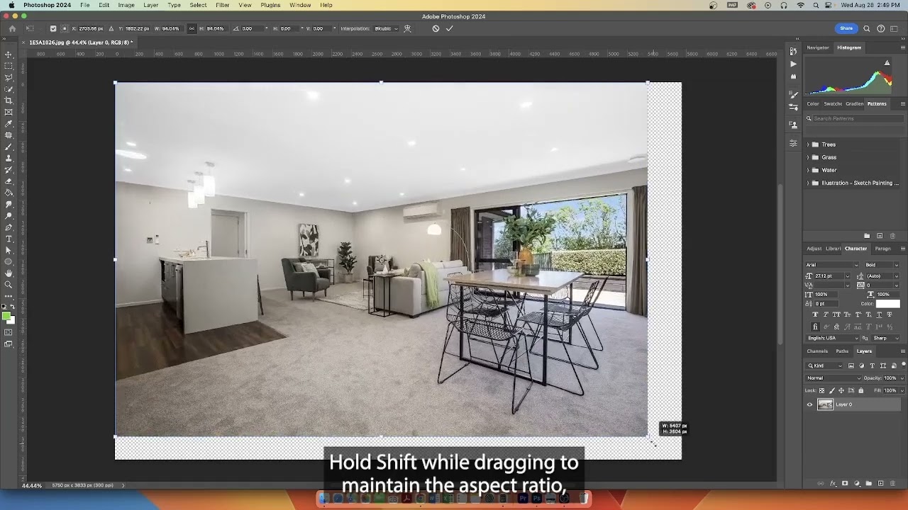 How to Stretch an Image in Photoshop - Real Estate Photo Editing