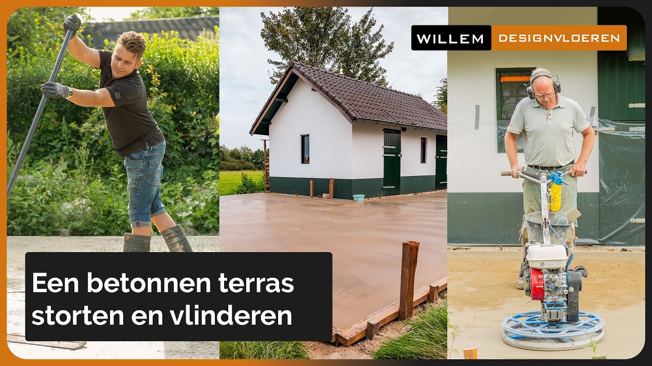 Beton terras laten storten en afwerken | Willem Designvloeren