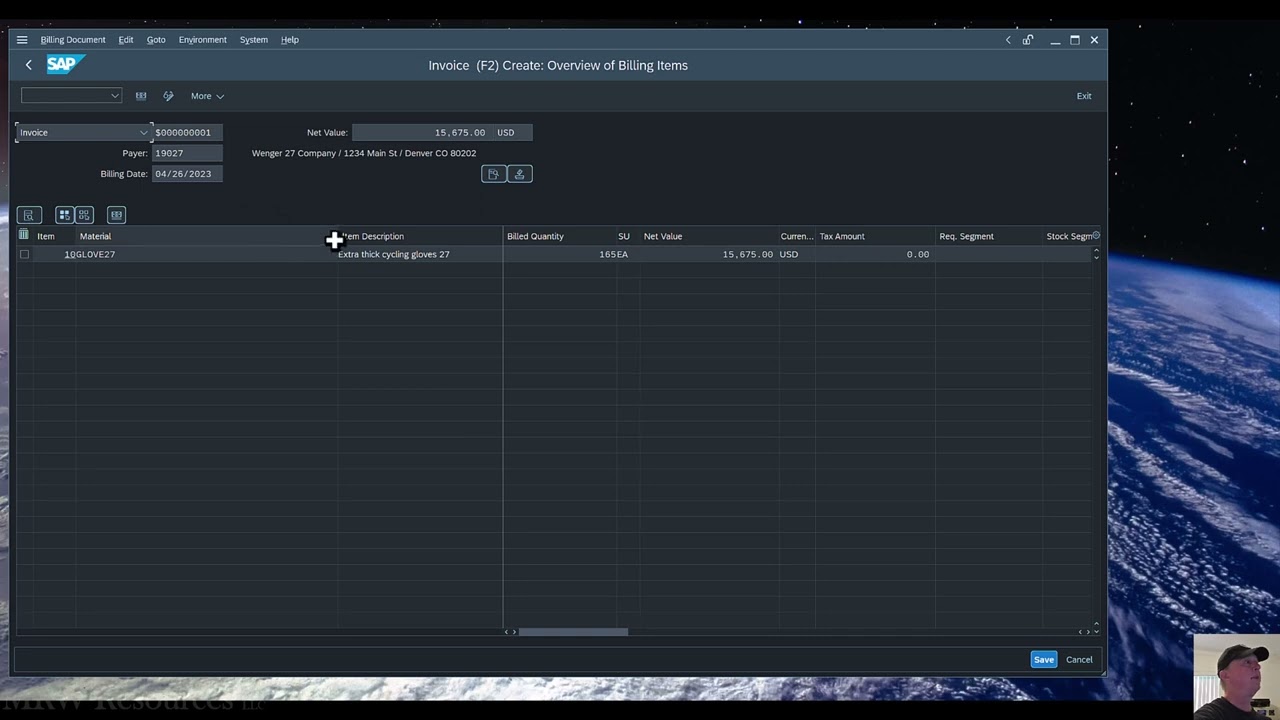 SAP &mdash; Создание счета-фактуры клиента (VF01)