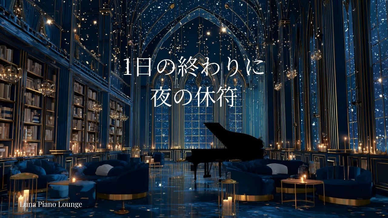 【夜のピアノBGM】1日の終わりに訪れる夜の休符｜静かに心を整える癒しのひととき｜自律神経をやさしく整える癒しの時間|心が整う静かなピアノ音楽|リラックス音楽｜睡眠用BGM｜ヒーリングミュージック
