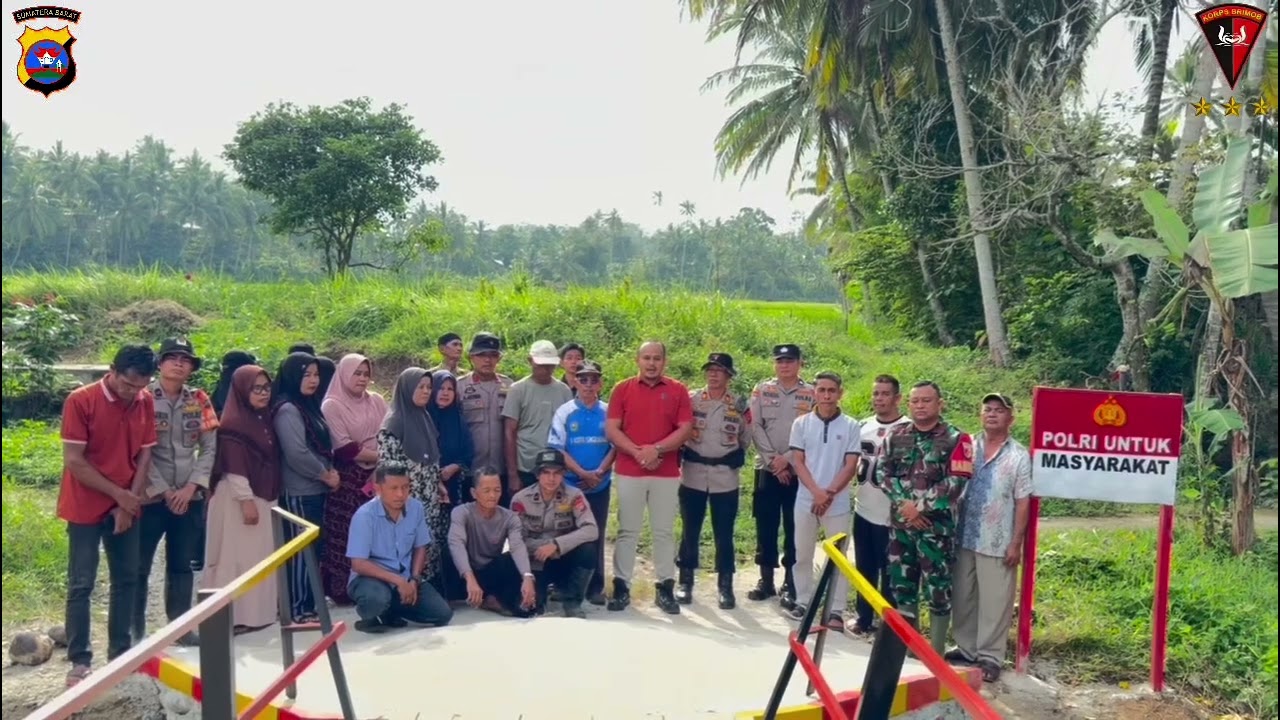 Masyarakat Jorong Kapuah Apresiasi Batalyon C Brimob Sumbar Atas Selesainya Pembangunan Jembatan