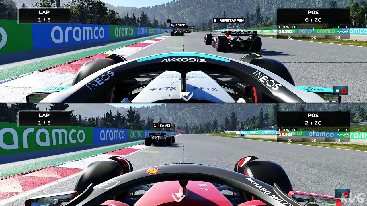 F1 22 - Splitscreen Gameplay (PC UHD) [4K60FPS]