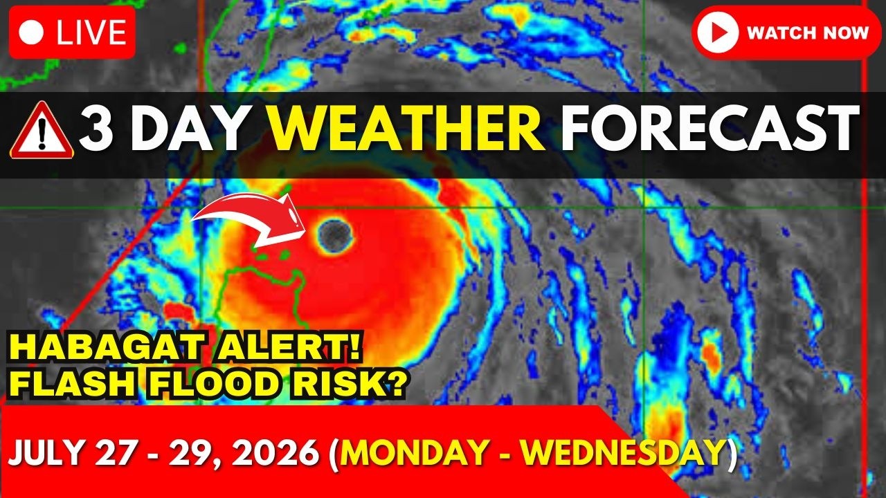 Habagat Update: Flash Flood Risk sa Ilang Lugar? | 3 Day Weather Forecast | PAGASA Weather Forecast