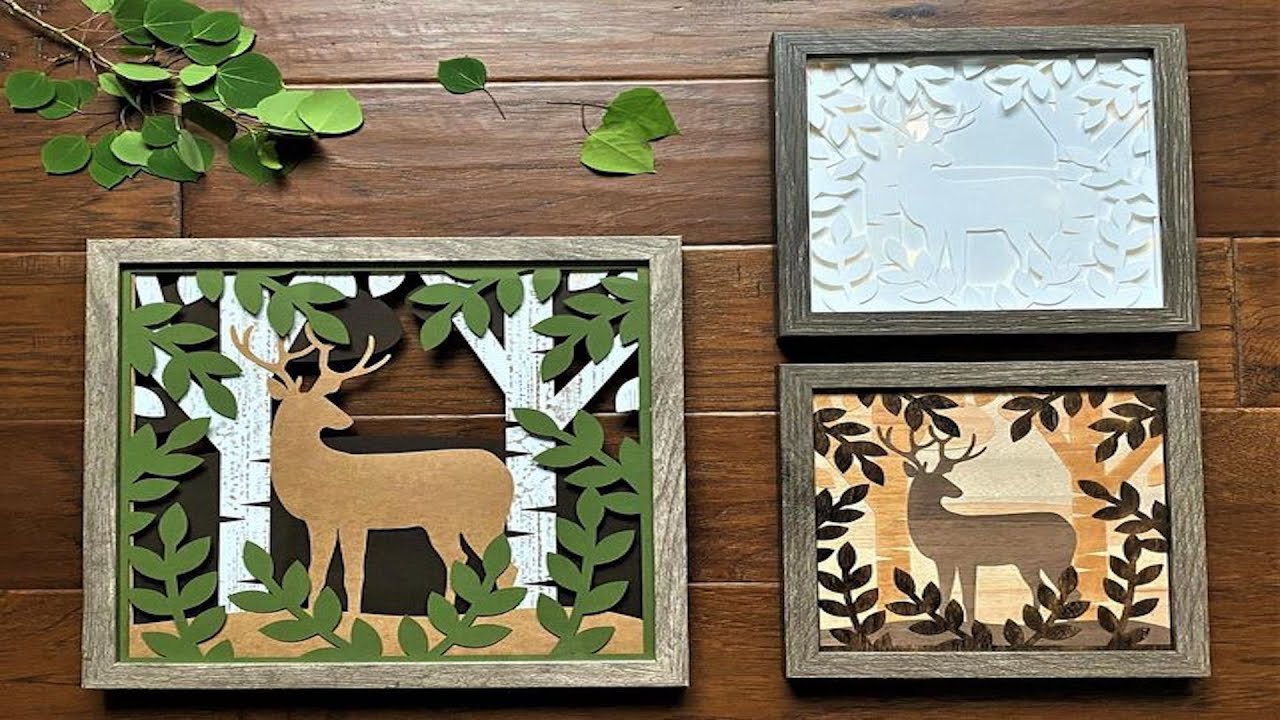 Wood Paper or Cardstock Shadowbox with Silhouette