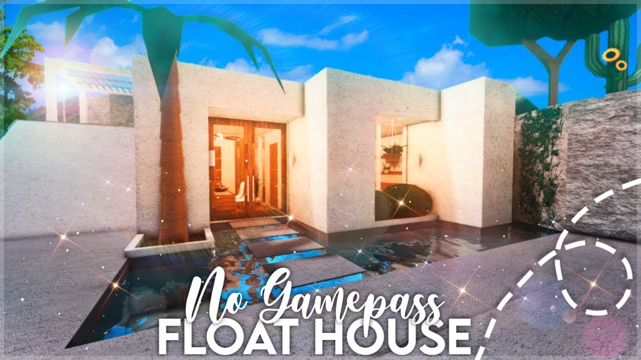 No Gamepass Minimalist Modern Float House I Bloxburg Speedbuild and Tour - iTapixca Builds