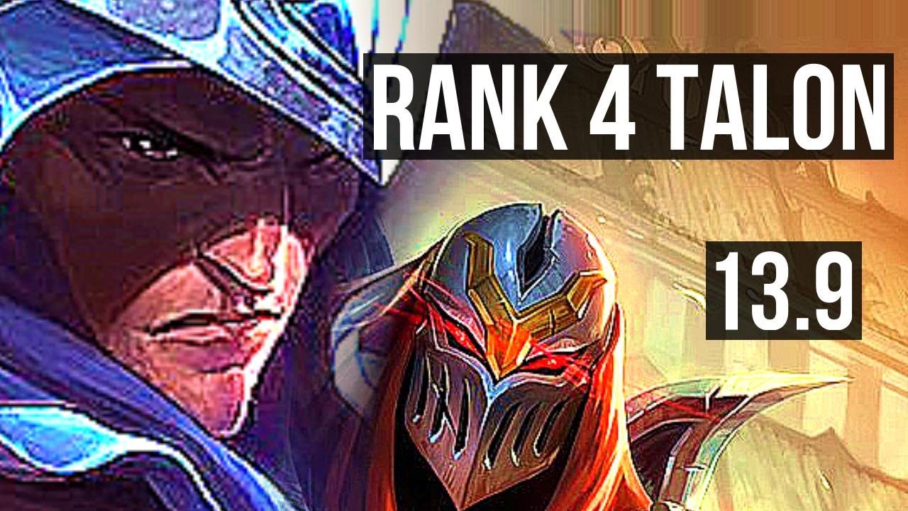 TALON vs ZED (MID) | Rank 4 Talon, 2.6M mastery, 1000+ games, 9/3/11 | KR Challenger | 13.9