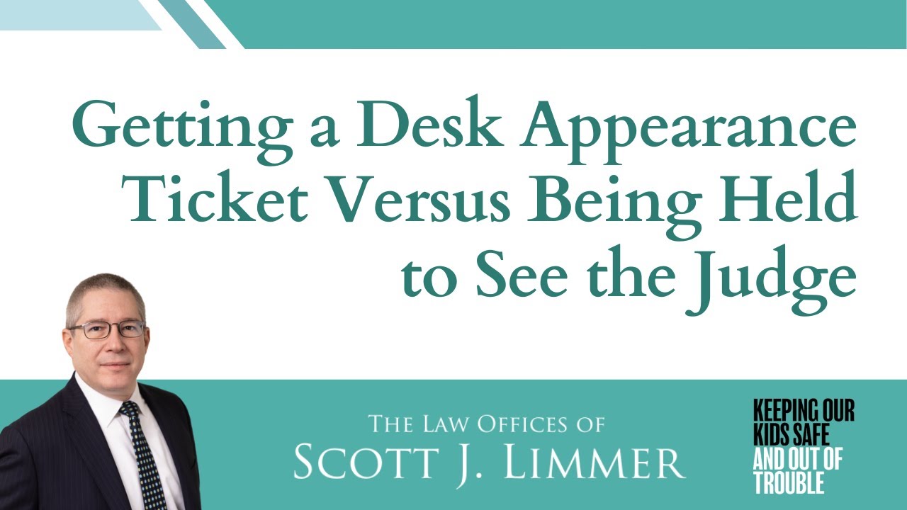 Getting a Desk Appearance Ticket Versus Being Held to See the Judge