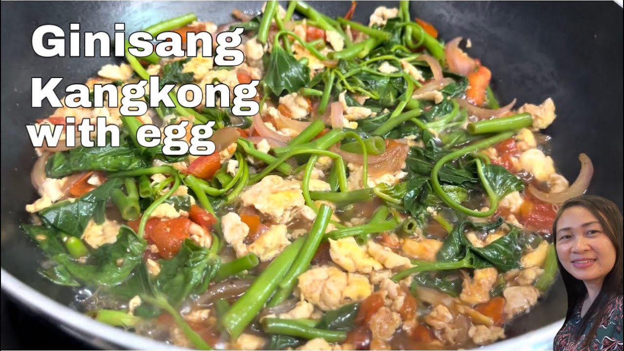 Ginisang kangkong with egg/ how to cook stir fry water spinach/ tipid budget healthy recipe/ ANNA TV