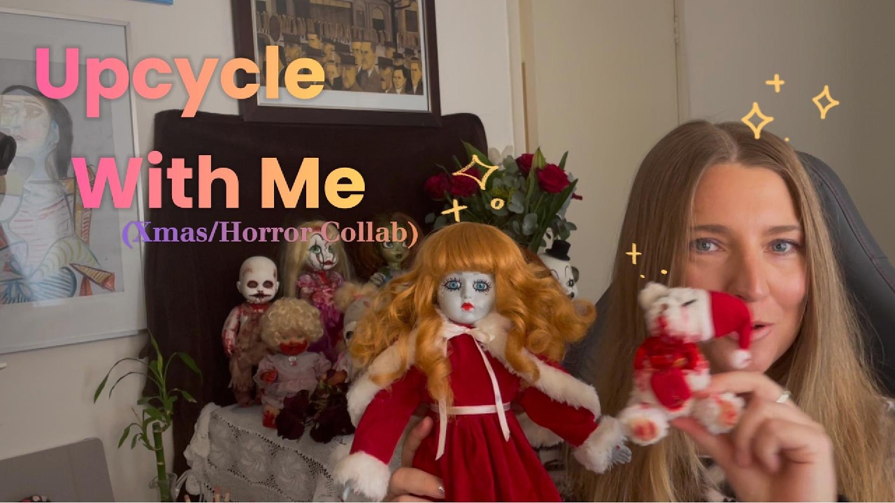 How I turned a thrifted porcelain doll into a spooky Christmas/Halloween decoration | Create with me