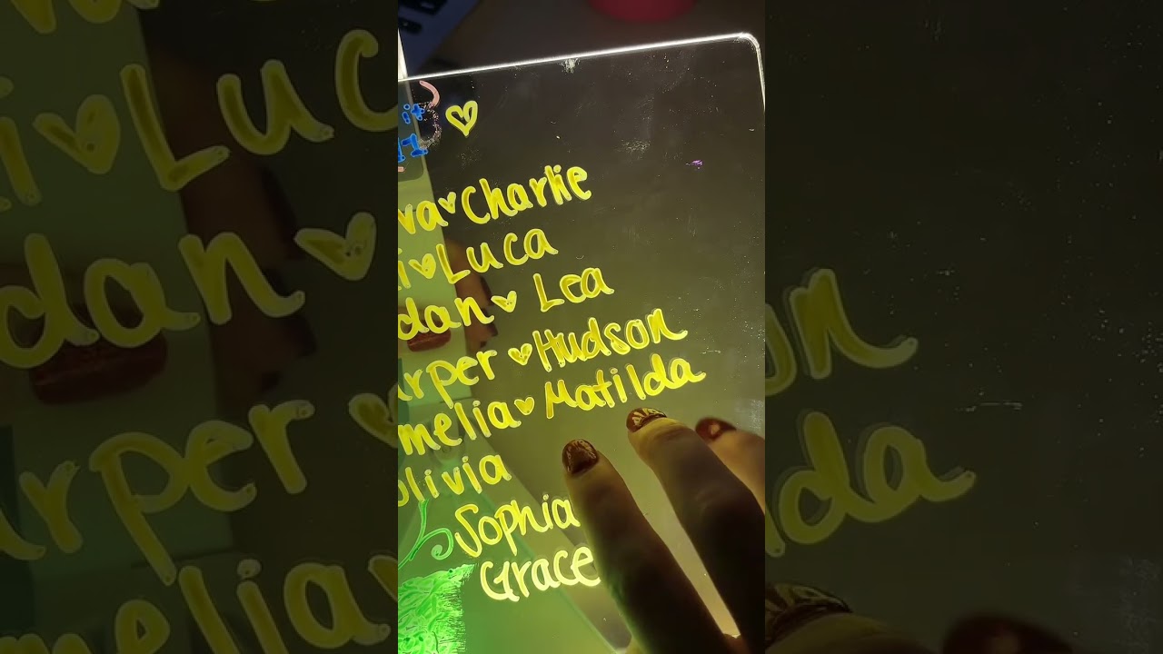 Handwriting ASMR for satisfying tingles (whispers, writing your names, glass tapping)