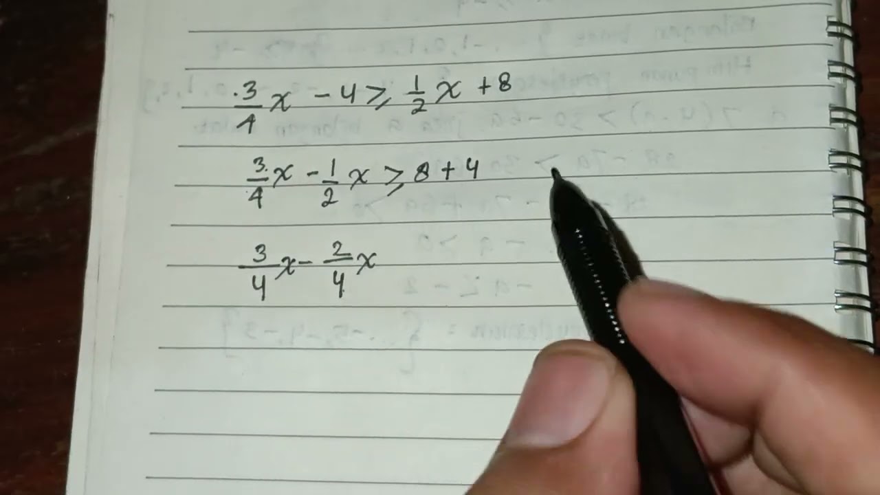 Cara Menyelesaikan Pertidaksamaan ¾x - 4 ≥ ½x + 8 (Mudah & Cepat!)