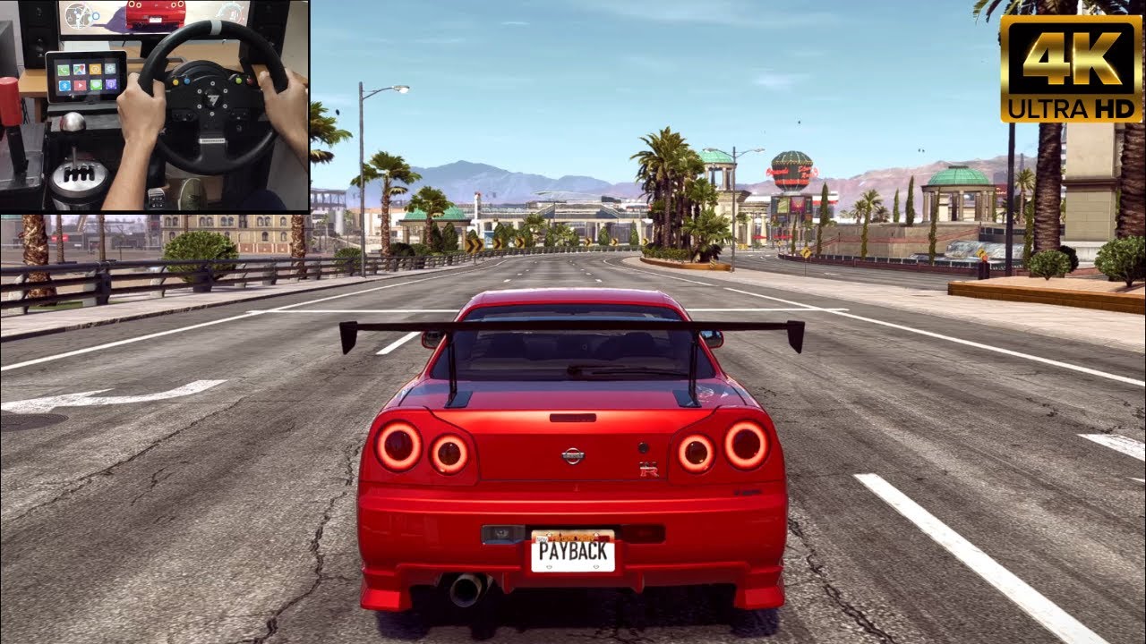 NEED FOR SPEED PAYBACK - NISSAN SKYLINE GT-R V-SPEC STEERING WHEEL GAMEPLAY