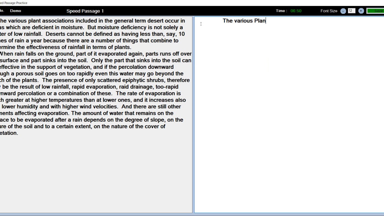 Speed Passage 30 WPM  - GCCTBC Universal Typing Master