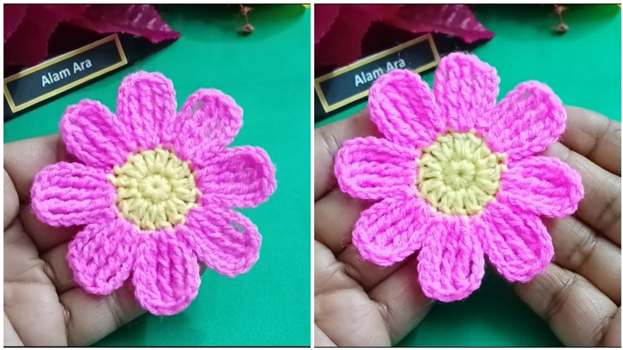 CROCHET:  Easy Crochet  Flower Tutorial for Beginners | Crochet Flower
