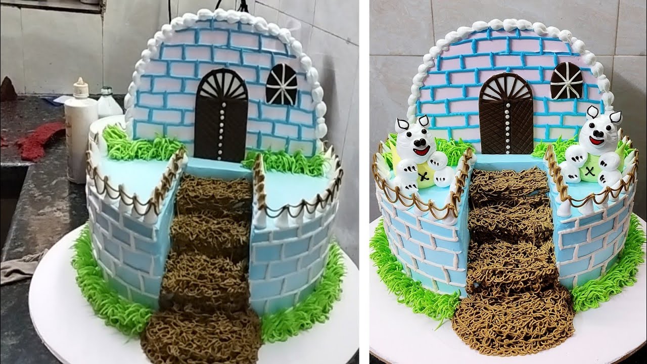 Amazing and Perfect House Decorating Birthday Cake |Beautiful Birthday Cake For Cake Lovers