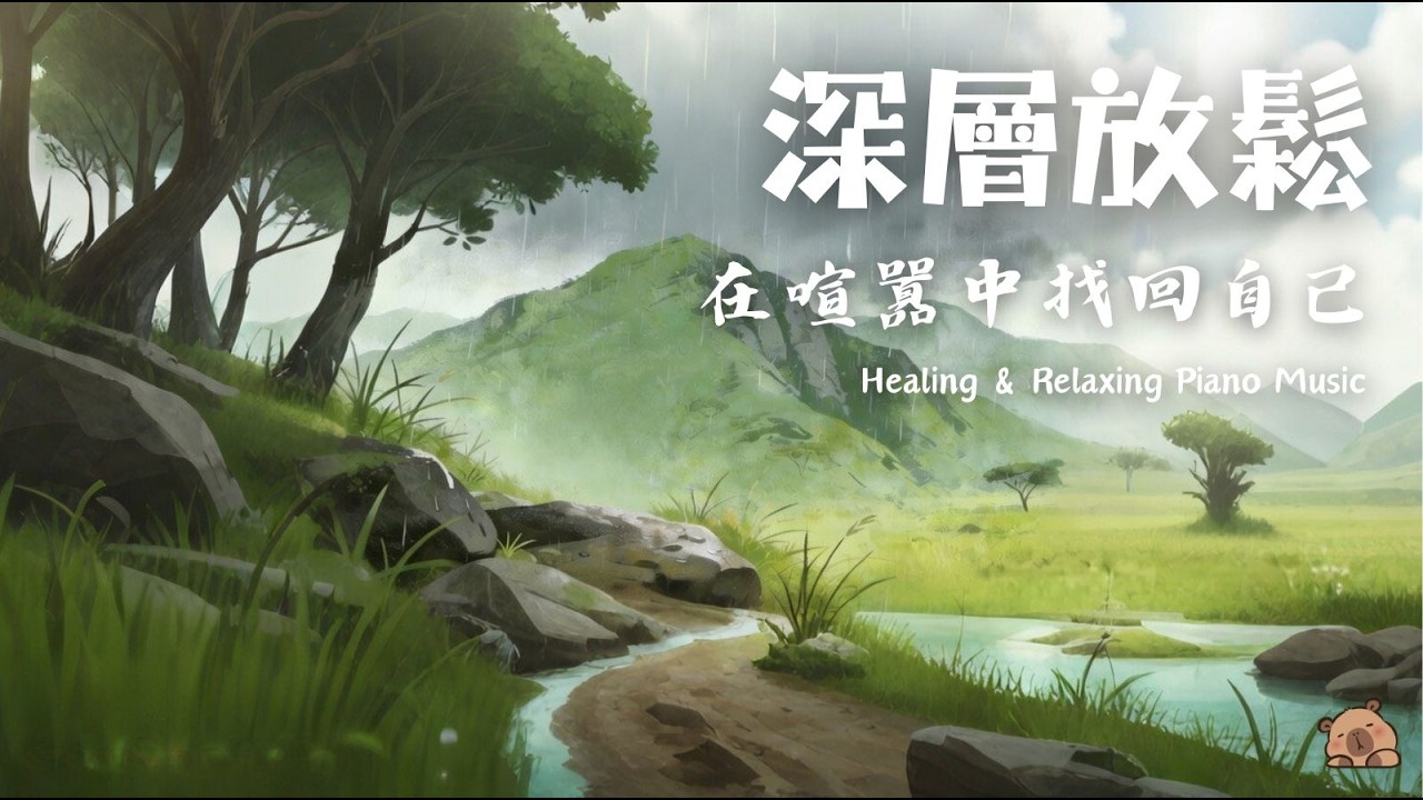 【深層放鬆 𝐻𝑒𝒶𝓁𝒾𝓃𝑔 𝒫𝒾𝒶𝓃𝑜 𝑀𝓊𝓈𝒾𝒸 】讓心回歸純淨，洗去一整天的疲憊與焦慮・如水豚般溫柔漂浮・找回內在的安寧｜Music for Stress Relief & Inner Peace