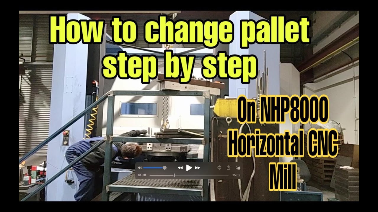 #HOW TO PALLET CHANGE ON CNC HORIZONTAL MILL NHP8000!!!  STEP BY STEP #5