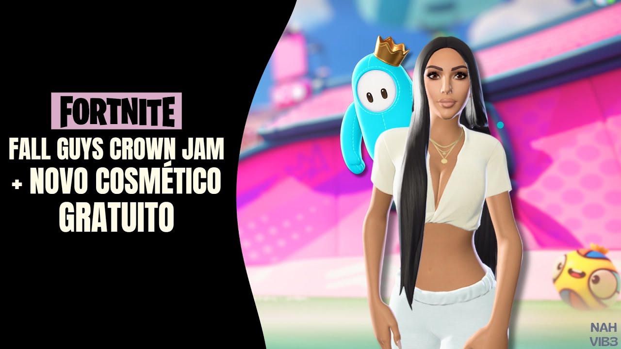 Novo Cosmético Grátis no Fortnite | Fall Guys Crown Jam