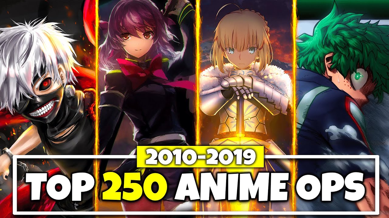 Top 250 Anime Openings of the Decade 2010-2019 (Party Rank)