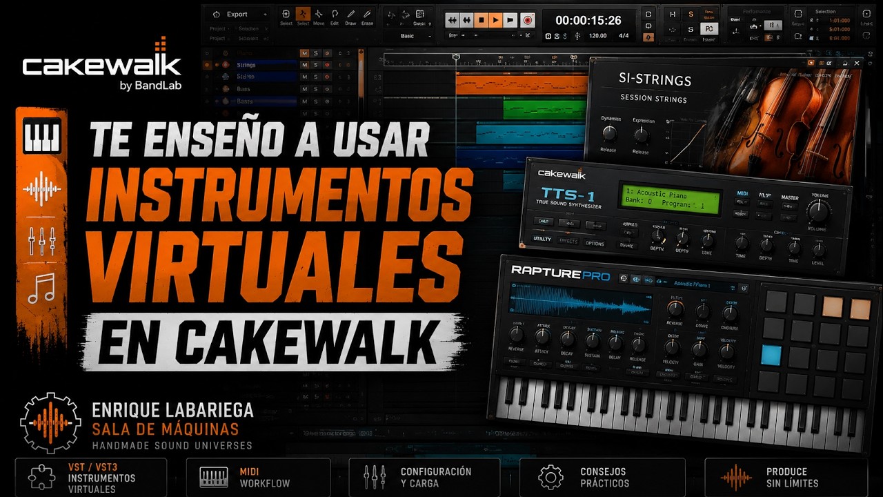 TE ENSEÑO A USAR INSTRUMENTOS VIRTUALES EN CAKEWALK  | ENRIQUE LABARIEGA