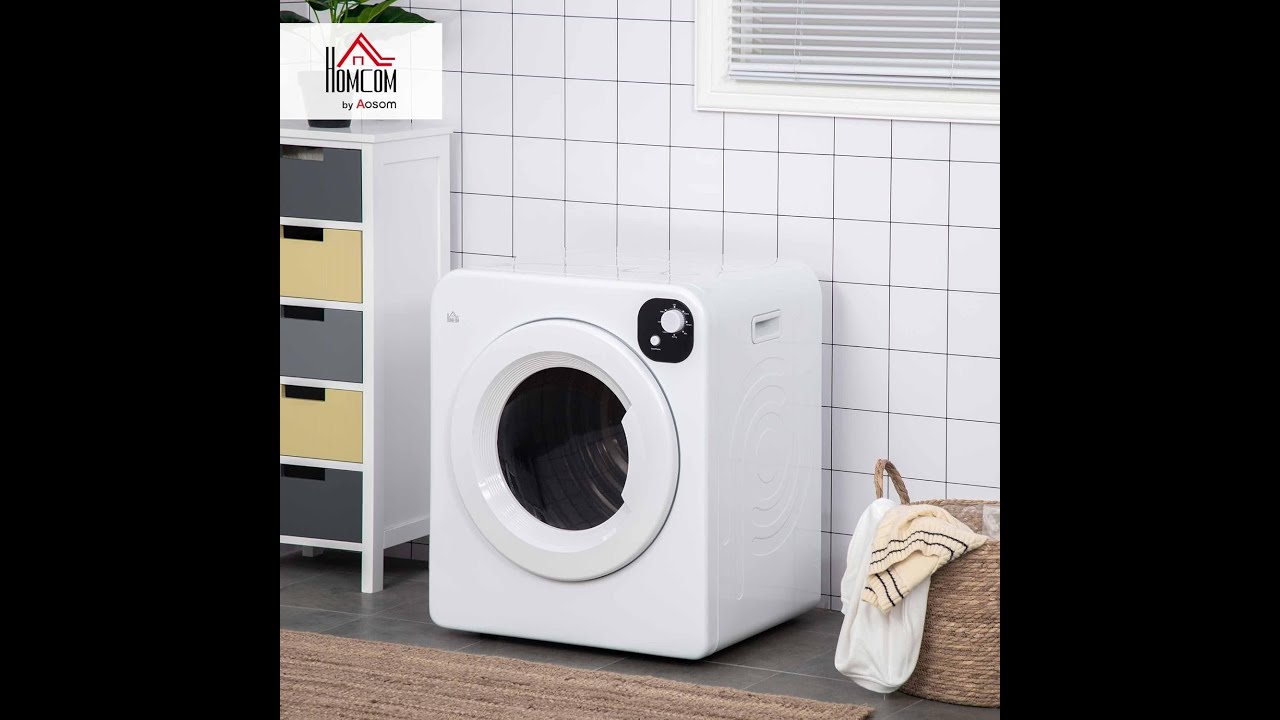 HOMCOM Portable Clothes Dryer, 120V 1300W Compact Laundry Dryer with Intelligent Drying