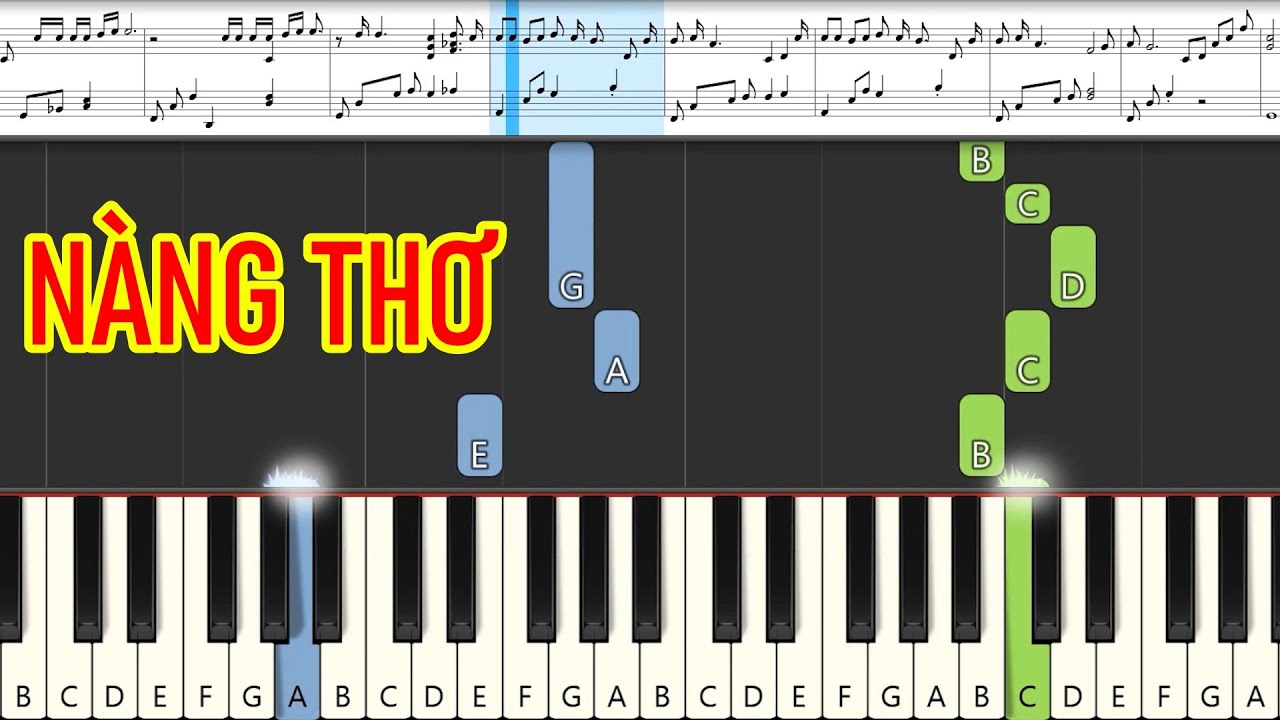 Hướng dẫn piano NÀNG THƠ | Sheet Free