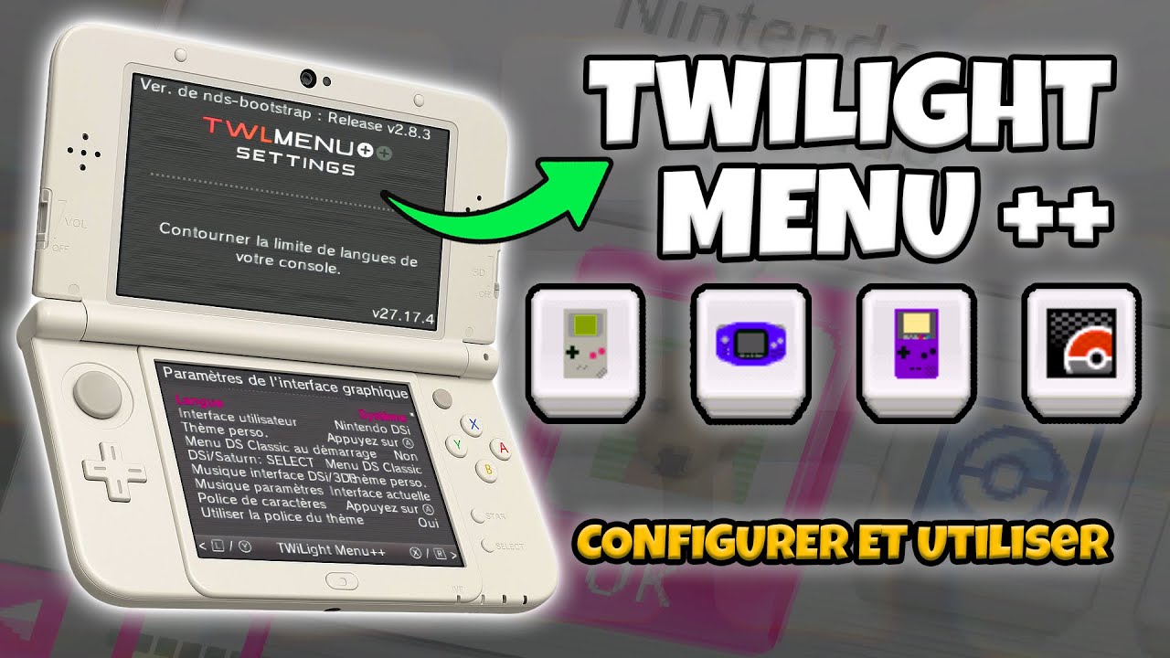 Les meilleurs r&eacute;glages pour TWiLight Menu++ (3DS / 2DS / DSi)
