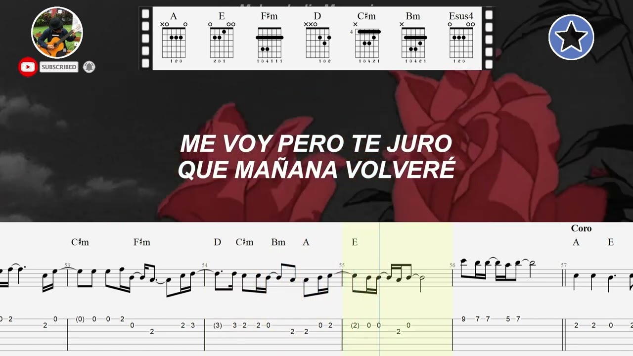 🌹Como tocar Un beso y una flor de Nino Bravo en guitarra acustica! TABS+ACORDES+MELODIA 🙌