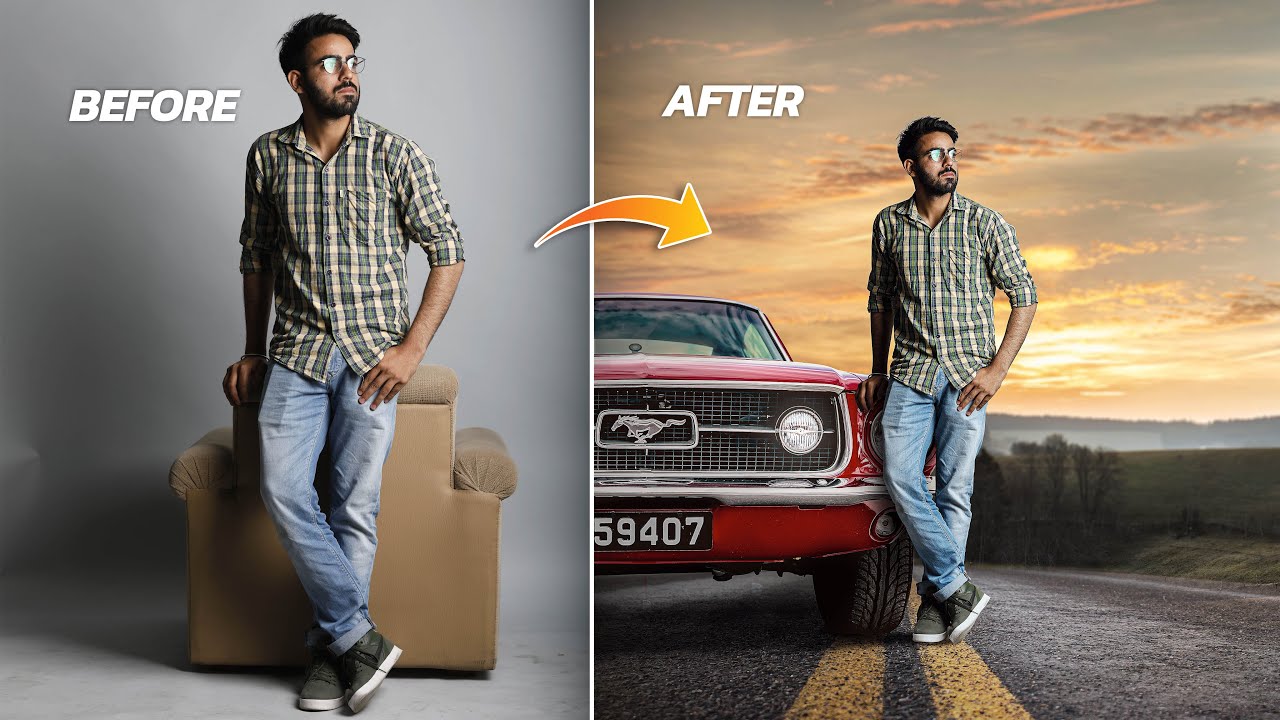 Realistic Background Change Tutorial / Photoshop Tutorial / Photo Manipulation / Photo Editing