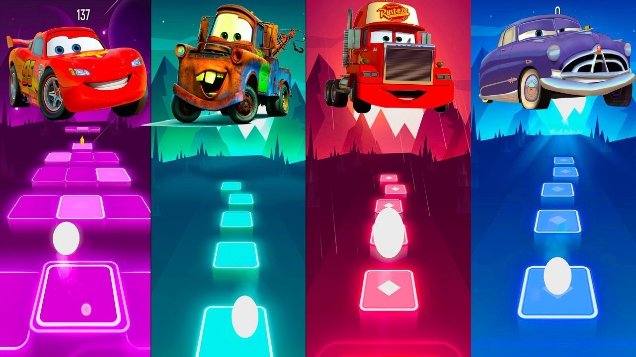 Cars Team Lightning McQueen - Jackson Storm - matter - mac | Tiles Hop EDM Rush