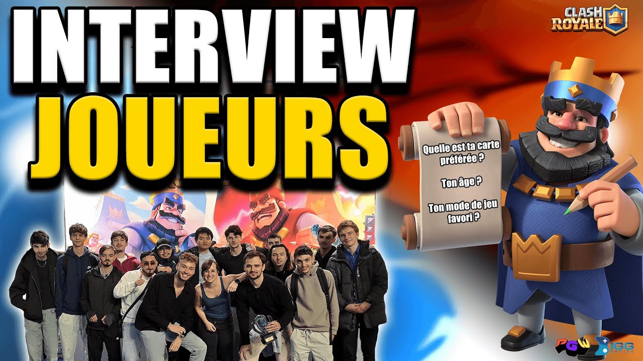 J'INTERVIEW de TR&Egrave;S BONS JOUEURS de Clash Royale &agrave; la PGW25  !