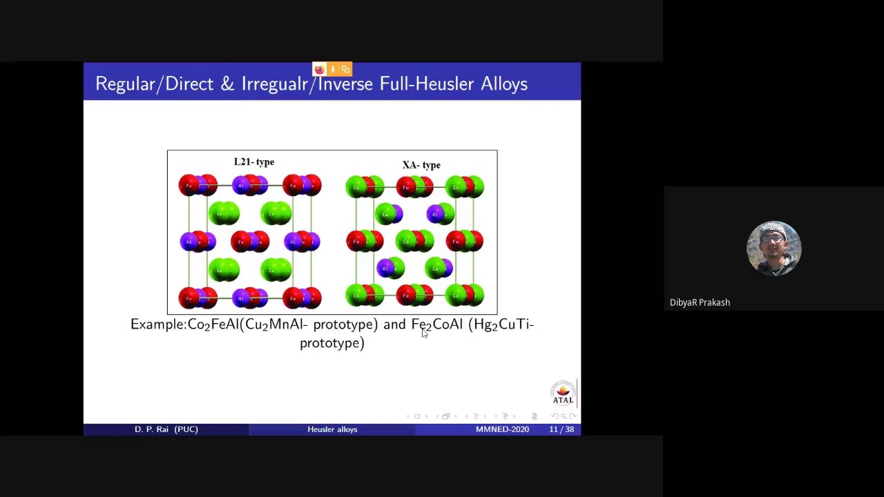 MMNED-D3-L3 | Transition metal based Heusler alloys and it's exotic properties