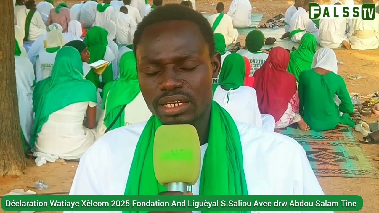 Déclaration Watiaye Xèlcom Fondation And Liguèyal Serigne Saliou avec drw Abdou Salam Tine 