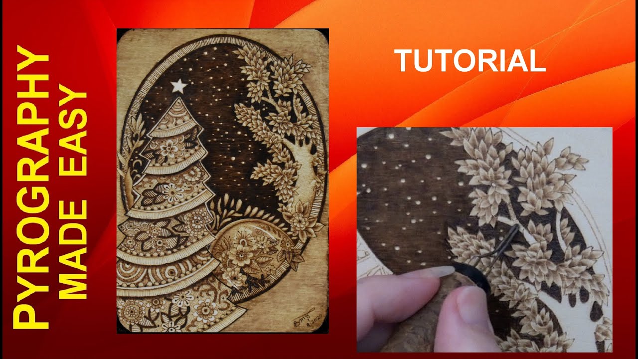 Wood Burning - Tejaa's Mandala Christmas - pyrography tutorial