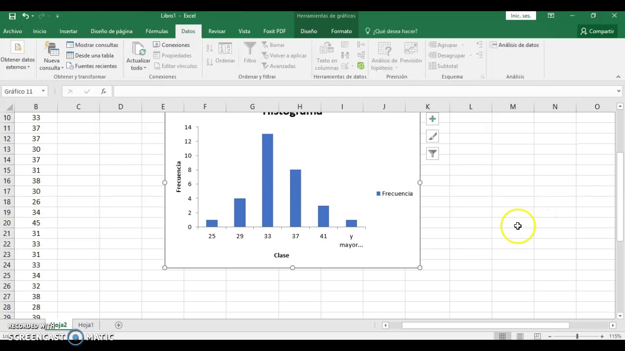 Como generar curva de distribución normal en excel