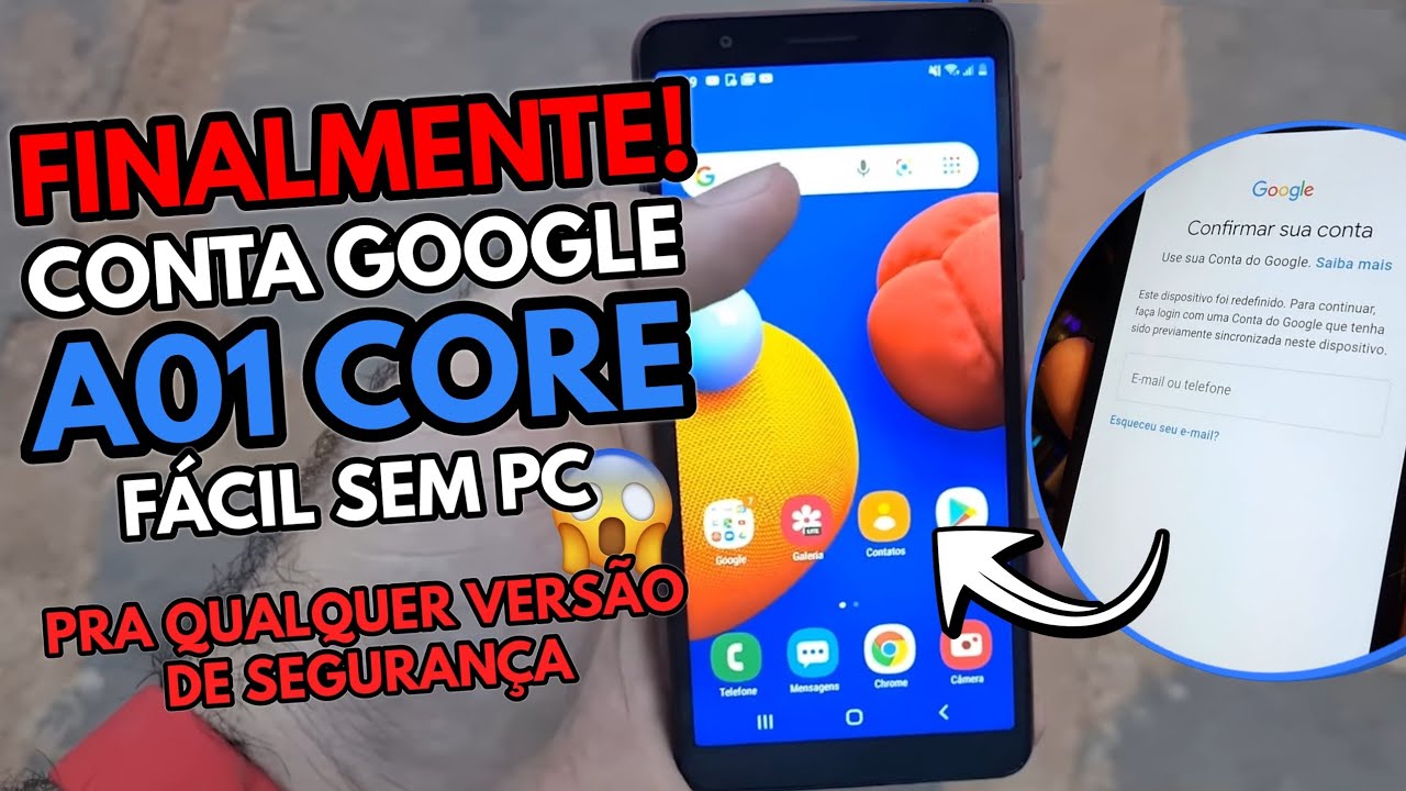 ●DESBLOQUEIO CONTA GOOGLE A01 CORE | METODO ATUALIZADO PARA TODAS AS VERSÕES | REMOVER CONTA GOOGLE