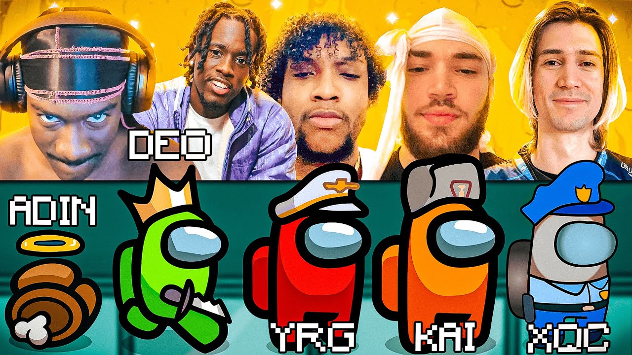 BruceDropEmOff играет среди нас с xQc, Adin Ross, Yourrage, Kai Cenat и другими! *ТОКСИЧНО*