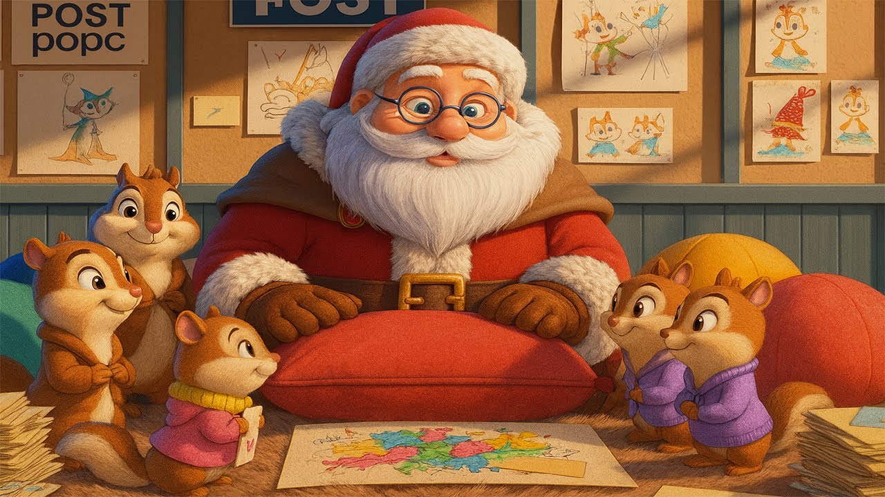 Family Chipmunk: Santa’s Forest Post Office 🎄📮 | A Heartwarming Christmas Story Cartoon