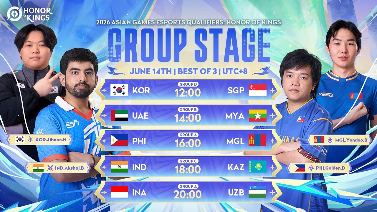 [EN] 2026 Asian Games Esports Qualifiers: Honor of Kings| Group Stage Day 2