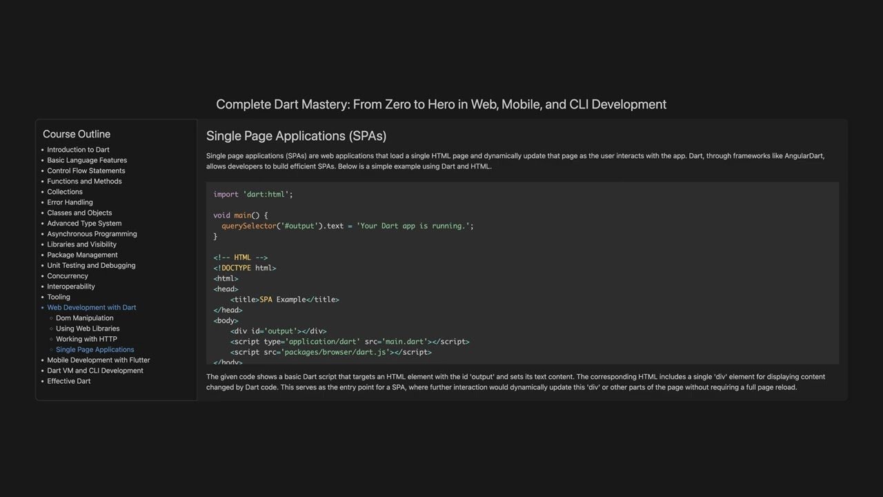 Complete Dart Mastery: From Zero to Hero in Web, Mobile, and CLI Development | Part 5/5