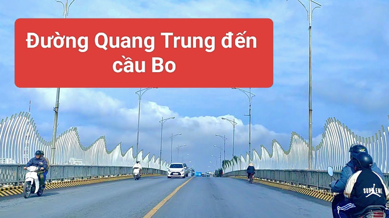Đường Quang Trung sang phố Hai Bà Trưng đến cầu Bo thành phố Thái Bình cũ 
