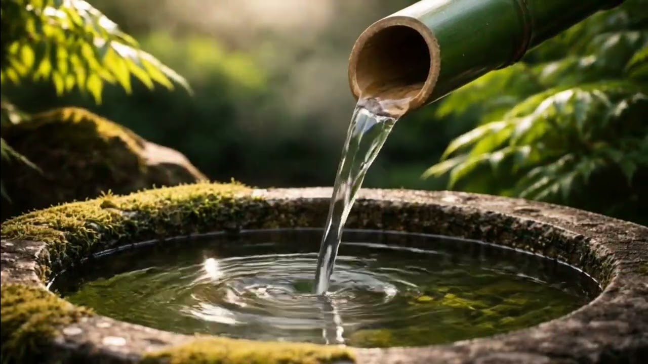 Soothing Bamboo Water ASMR | Natural Flowing Water Sounds for Sleep & Stress Relief”