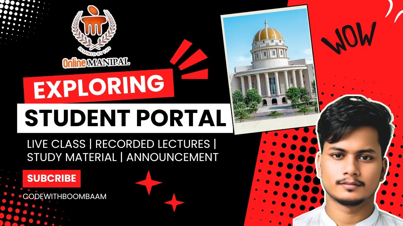 Everything About Manipal University Online Student Portal | How to access Lecture | CodeWithBoombaam
