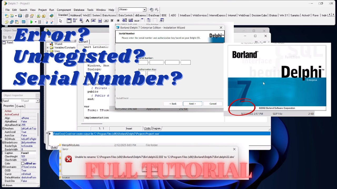 Cara Download & Install Borland Delphi 7 Full Tutorial